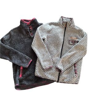 Lot of 2 Simply Southern Textured Fleece Pullover Sweater Womens Small
